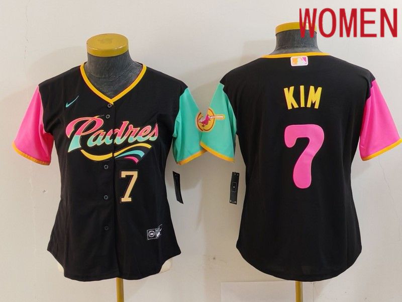 Women San Diego Padres #7 Kim Black City Edition 2024 Nike MLB Jersey style 13->->Women Jersey